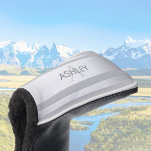 Zeitgenössische Imitate Silver Ombre Streifen & Gr Golf Headcover