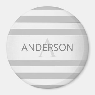 Zeitgenössische Imitate Silver Ombre Streifen & Gr Magnet