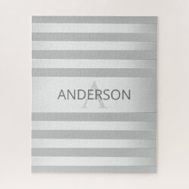 Zeitgenössische Imitate Silver Ombre Streifen & Gr Puzzle