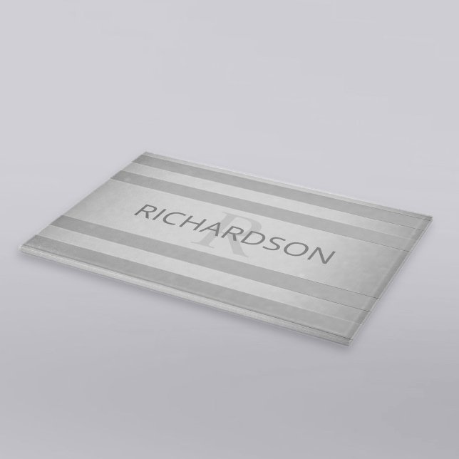 Zeitgenössische Imitate Silver Ombre Streifen & Gr Schneidebrett (Von Creator hochgeladen)