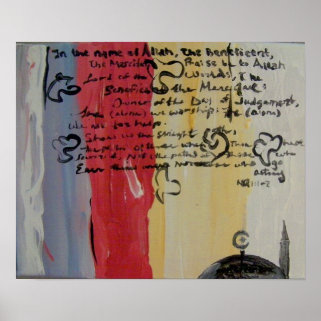 Zeitgenössische islamische moderne Kunstmalerei Poster (Vorne)