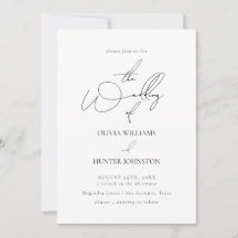 Zeitgenössische Kalligrafie Einfache Hochzeit