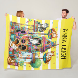 Zeitgenössische Katzen Fleece Blanket