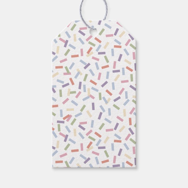 Zeitgenössische Konfetti (Sprinklen) Geschenkanhänger (Vorderseite)