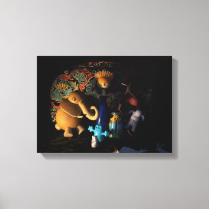 Zeitgenössische Krippe 22,26 x 16,00 Leinwand