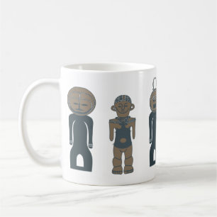 Zeitgenössische Kunst Abstrakter Gesicht Kaffeetasse