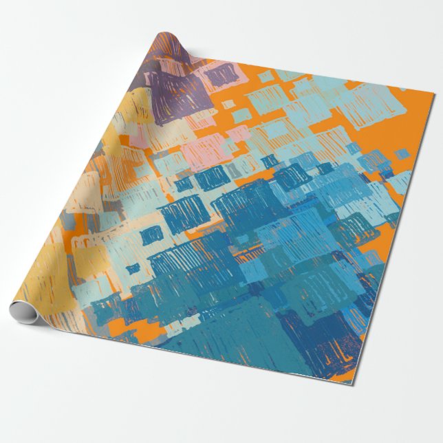 Zeitgenössische Kunst. Farbenfrohe Textur. Moderne Geschenkpapier (Ungerollt)
