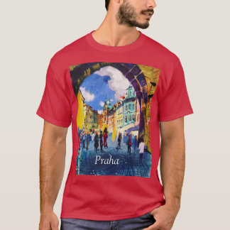 Zeitgenössische Kunst , Malerei , Prag T-Shirt
