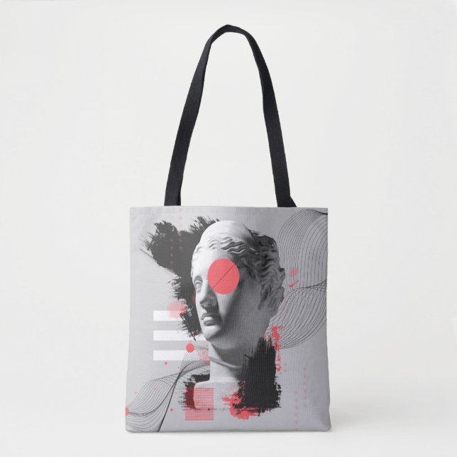 Zeitgenössische Kunstkollektion mit antikem Statue (Vorderseite)