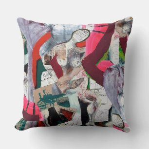 Zeitgenössische Kunstsammlung handbemalt Kissen