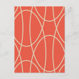 Zeitgenössische Kurven Abstraktes Design Postkarte