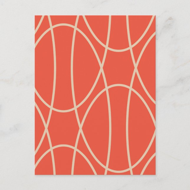 Zeitgenössische Kurven Abstraktes Design Postkarte (Vorderseite)