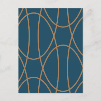 Zeitgenössische Kurven Abstraktes Design Postkarte