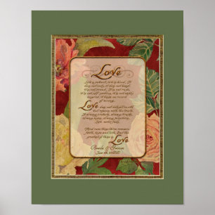 Zeitgenössische Liebe Kapitel 1 Korinther 13 Poster