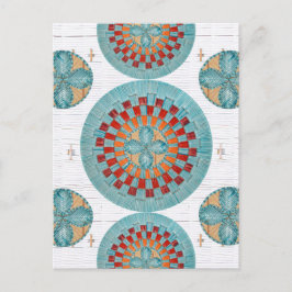 Zeitgenössische Mi'kmaq Spulen-inspirierte Postkarte