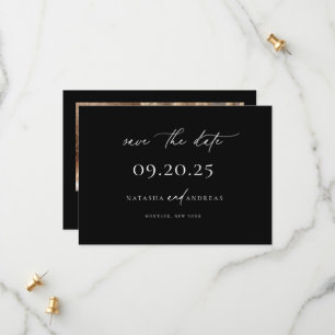 Zeitgenössische Minimalistische Hochzeit speichern Save The Date