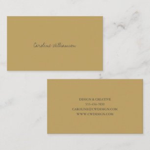 Zeitgenössische minimalistische Schrift Name Senfg Visitenkarte