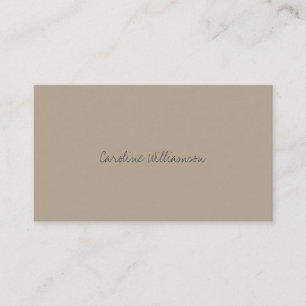 Zeitgenössische minimalistische Schrift Name Tan B Visitenkarte