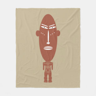 Zeitgenössische moderne afrikanische Stammesgesich Fleecedecke