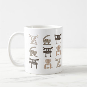Zeitgenössische moderne afrikanische Symbolkunst Kaffeetasse