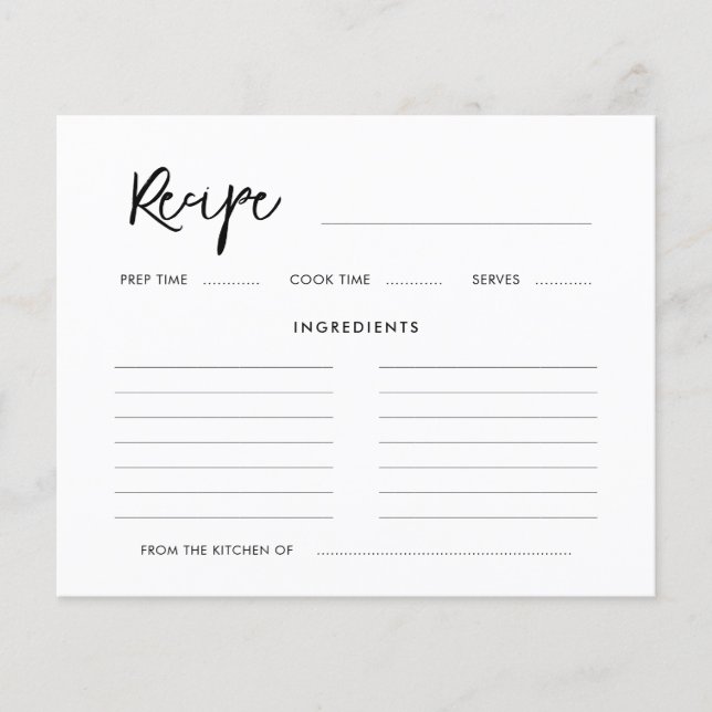 Zeitgenössische moderne Brautparty-Rezeptur (Vorderseite)