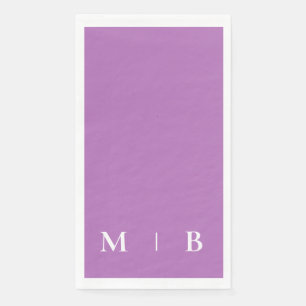 Zeitgenössische Mongram Orchid-Hochzeit Serviette