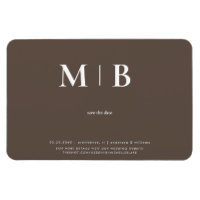 Zeitgenössische Monogramm-Schokolade Save the Date