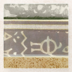 Zeitgenössische Mustermalerei Glasuntersetzer