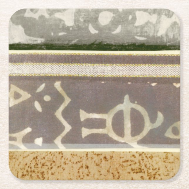Zeitgenössische Mustermalerei Rechteckiger Pappuntersetzer (Vorderseite)