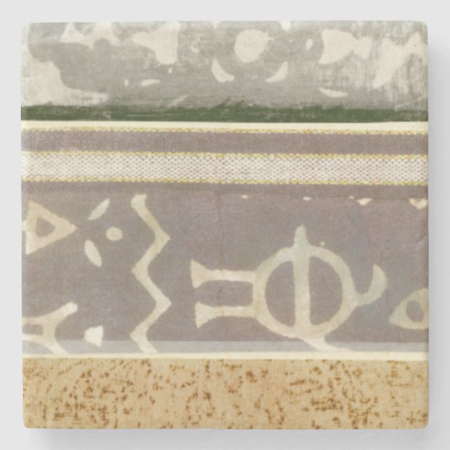 Zeitgenössische Mustermalerei Steinuntersetzer (Vorderseite)