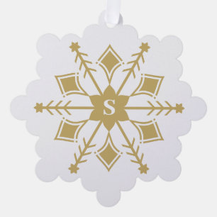 Zeitgenössische Original-Schneeflocke mit dem erst Ornament Karte