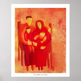 Zeitgenössische Porträtdrucke für Familien Poster