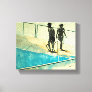 Zeitgenössische Porträtmalerei Leinwanddruck