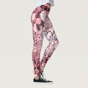 Zeitgenössische rosa braun-Abstraktion Sonderfarbe Leggings
