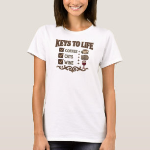 Zeitgenössische rote COFFEE DANN WEIN Mode Kunst T-Shirt