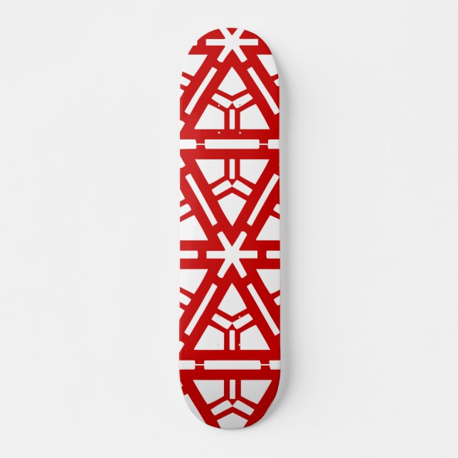 Zeitgenössische rote Kunst Skateboard (Vorne)