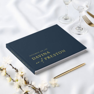 Zeitgenössische Schrift Modernes Minimalistisches  Gästebuch