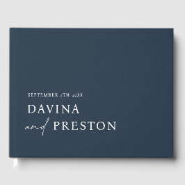 Zeitgenössische Schrift Modernes Minimalistisches  Gästebuch