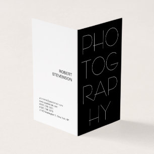 Zeitgenössische Schwarz-Weiß-Fotografie Modern Visitenkarten