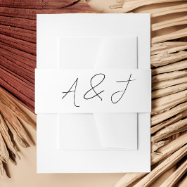 Zeitgenössische schwarze Gastgeschenke Hochzeiten Einladungsbanderole