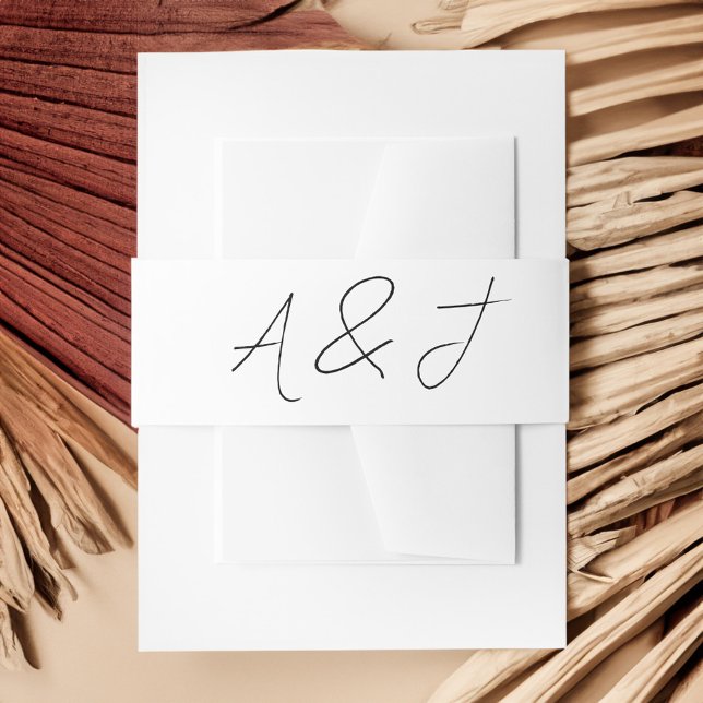 Zeitgenössische schwarze Gastgeschenke Hochzeiten Einladungsbanderole (Von Creator hochgeladen)