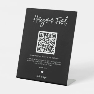 Zeitgenössische schwarze Hochzeitsreise Sockelschild