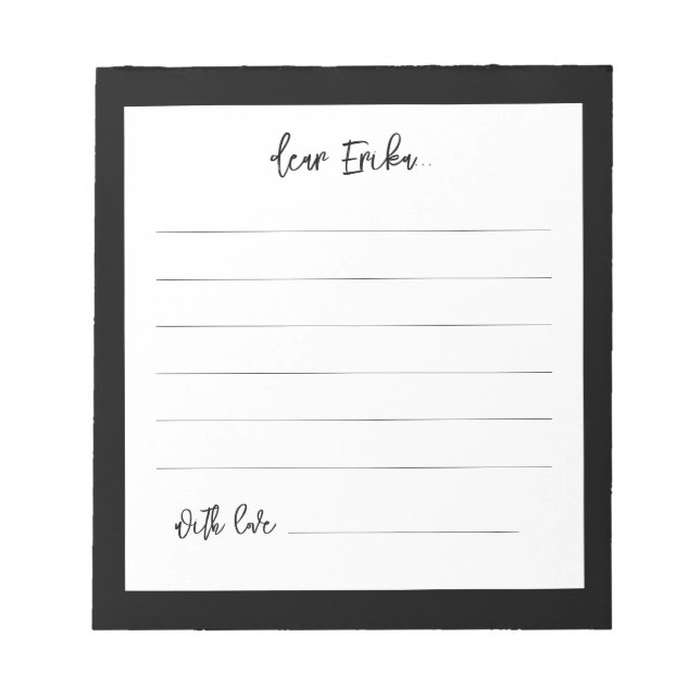 Zeitgenössische schwarze Zeitkapsel 1. Geburtstag Notizblock (Vorderseite)