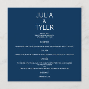 Zeitgenössische Speisekarte Menükarte