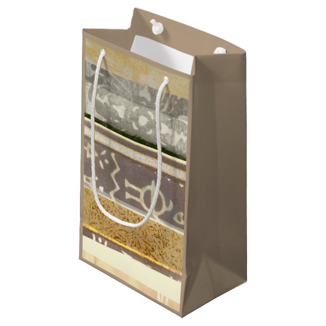 Zeitgenössische Stammes- Muster-Malerei Kleine Geschenktüte (Vorderseite Schrägansicht)