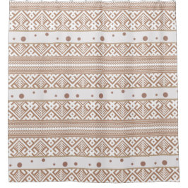 Zeitgenössische Taupe, Linen, braun Gemustert  Duschvorhang