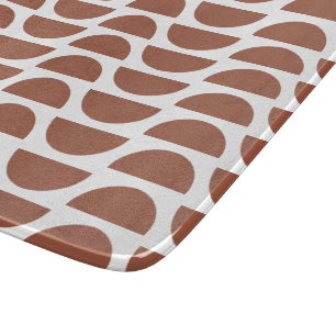 Zeitgenössische Terracotta-Abstrakte Geometrie Schneidebrett