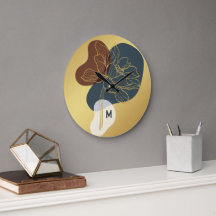 Zeitgenössische Trendy Monogram Gold Whimsical Flo