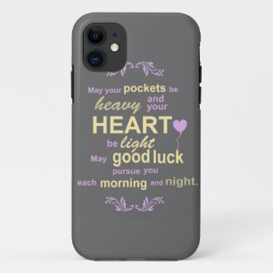 Zeitgenössische Typografie-irischer Segen im Grau Case-Mate iPhone Hülle