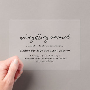 Zeitgenössische Typografie Minimalistische Moderne Acryleinladungen
